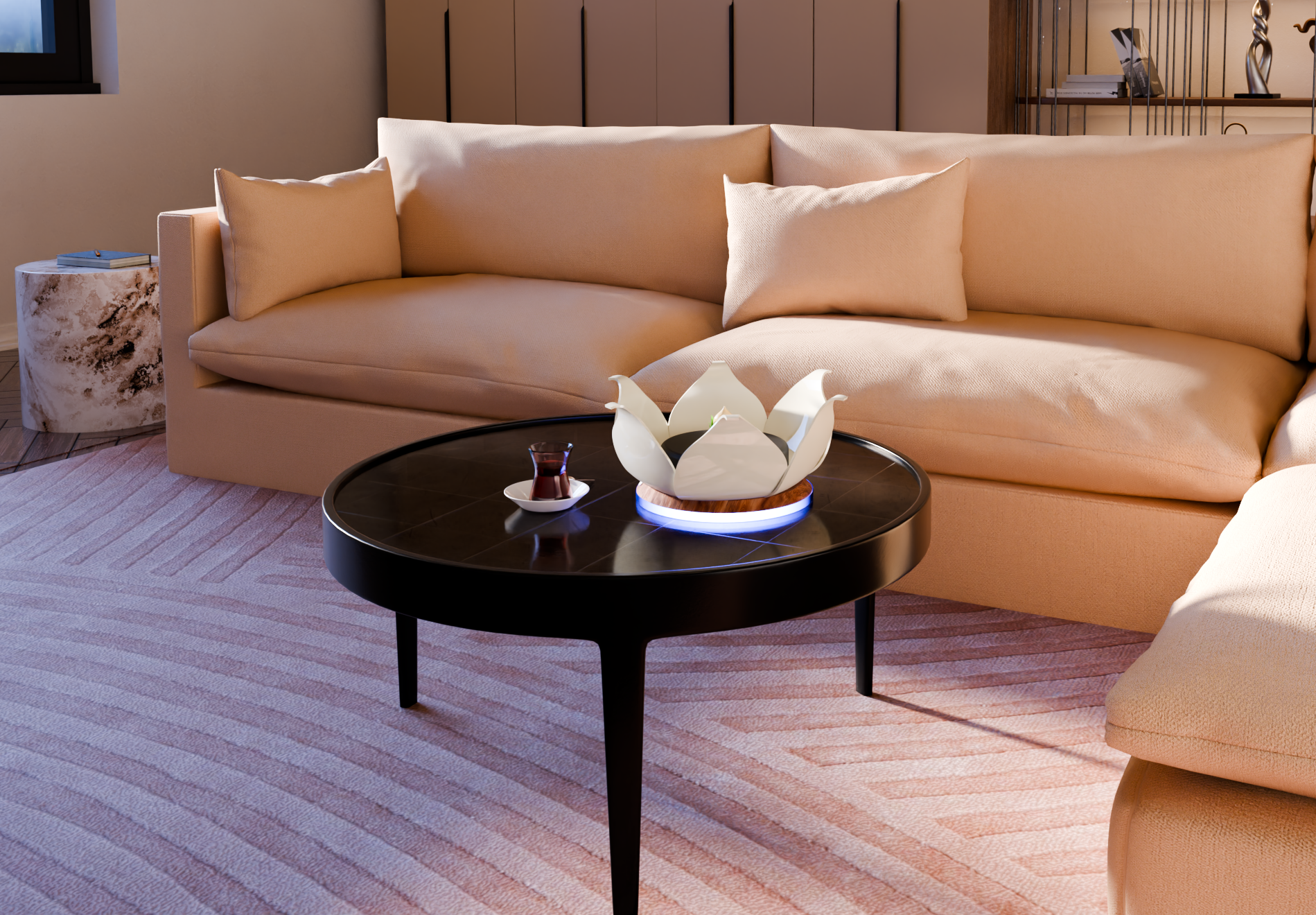 Root in living room